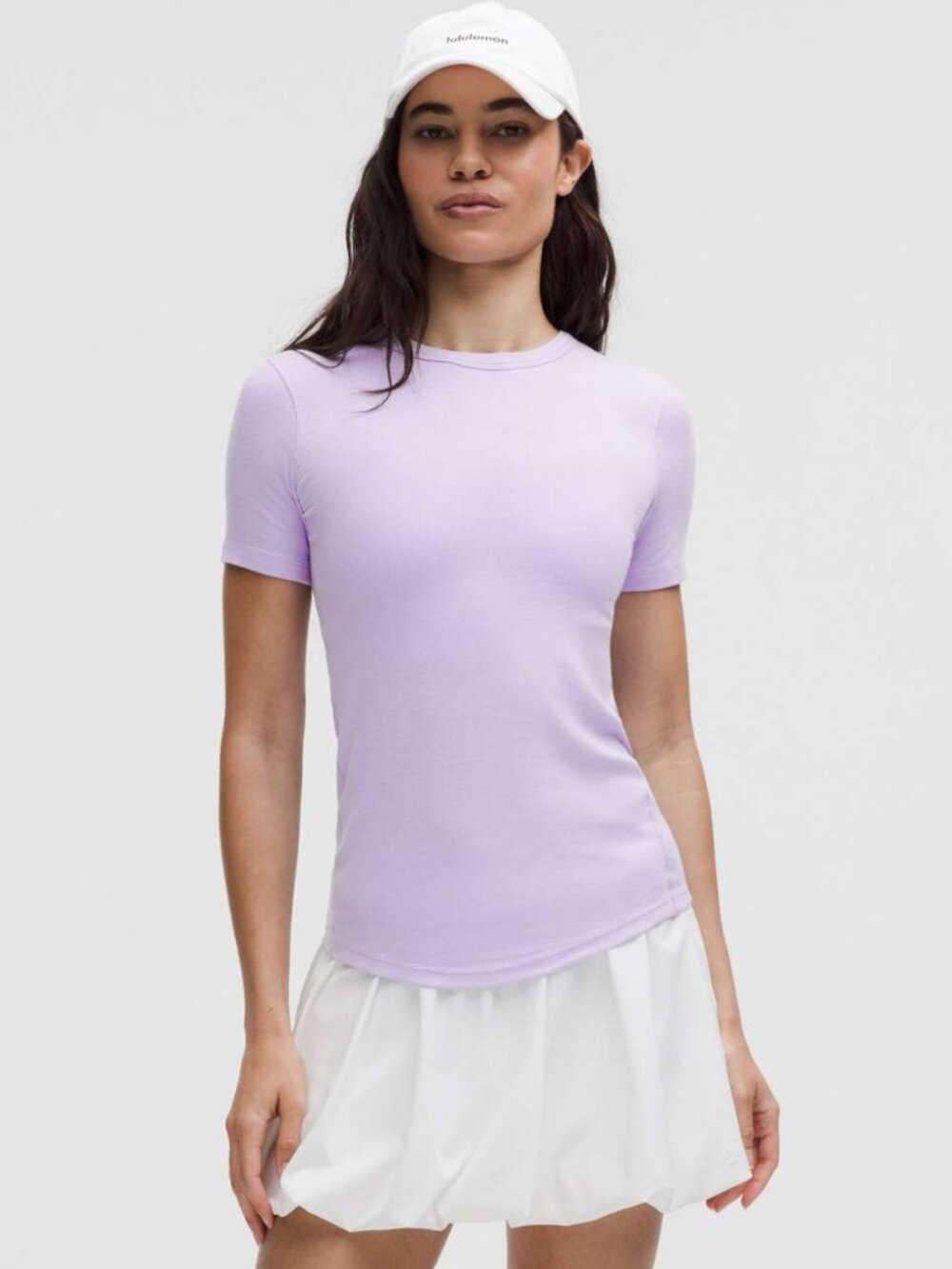lululemon athletica Hold Tight Lavender Frost Soft Stretch Ribbed Athleisure Top